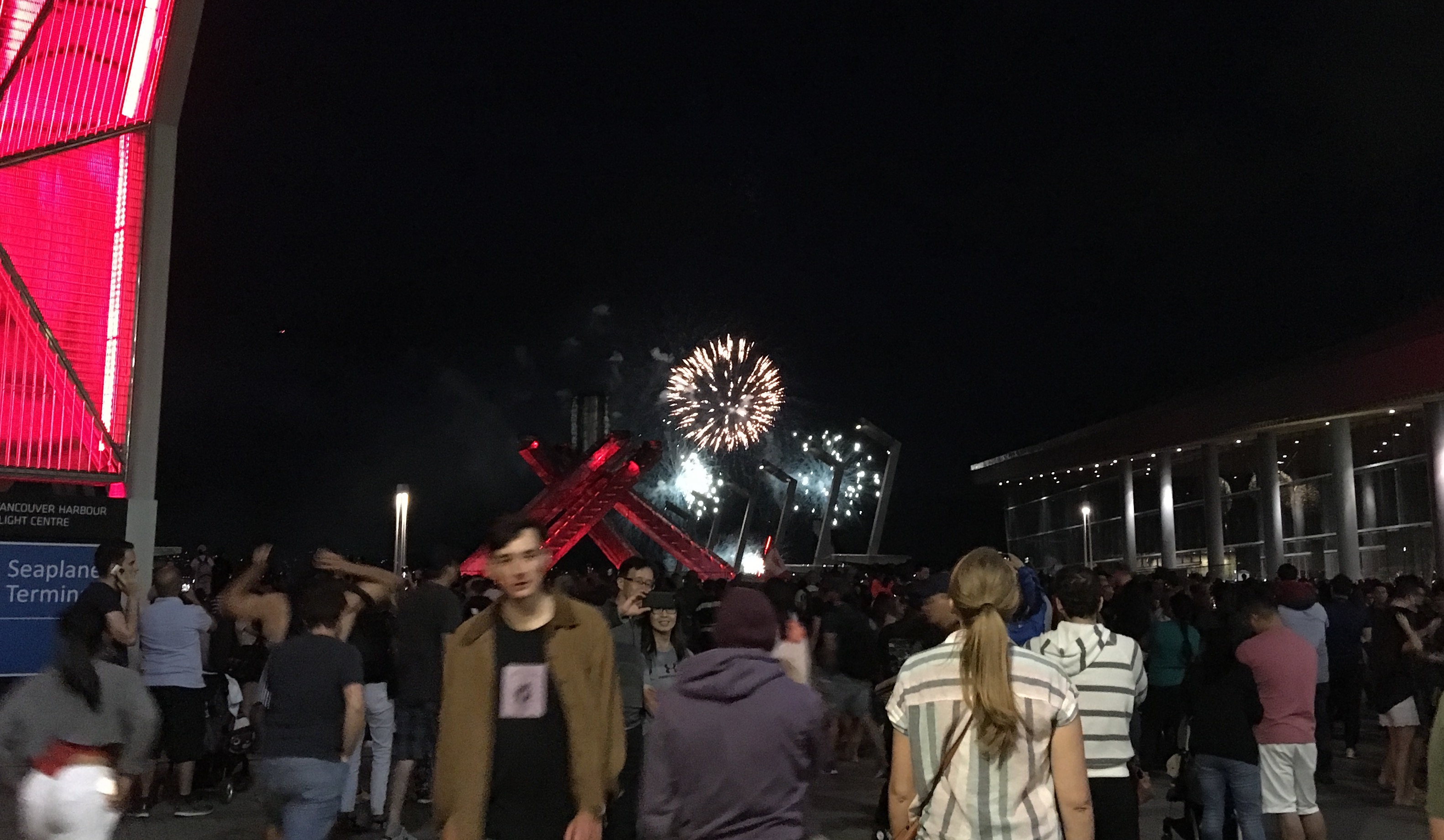 I got to Canada Place just in time to see the last of the fireworks, obscured and from a distance. Cue disappointing trombone.